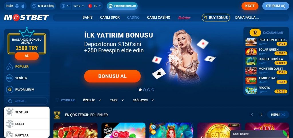 Casino et paris sportifs Mostbet